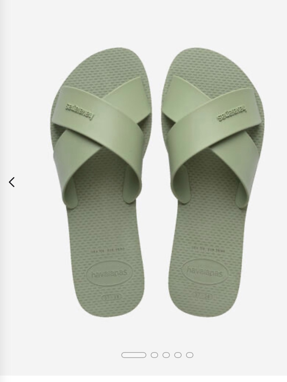 Havaianas Aqua Women's Sage Green Cross-Strap Slide Sandals Size 11/12